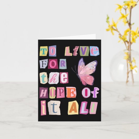 To Live For The Hope Of It Music  カード (黄色い花)