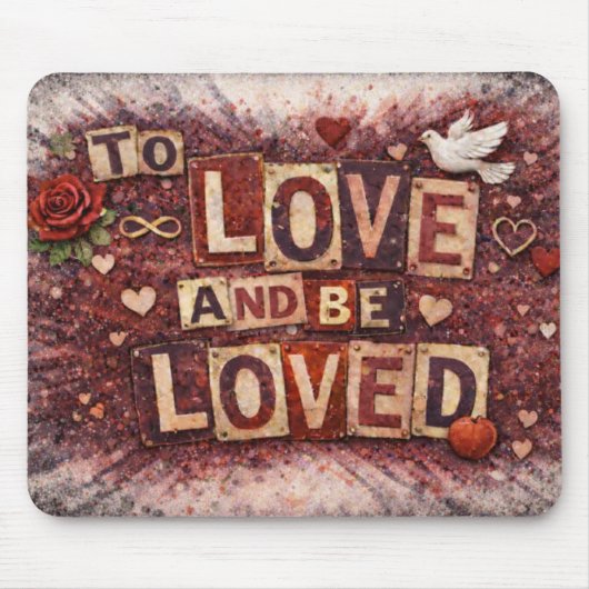 To Love and Be Loved Inspirational Mouse Pad マウスパッド (正面)