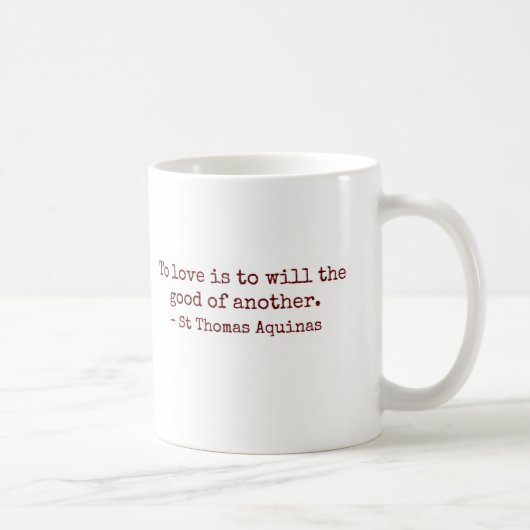 To Love Is to Will the Good of Another Mug コーヒーマグカップ (右)