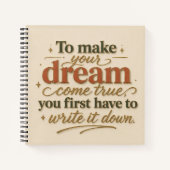 To Make Your Dream Come True ノートブック (正面)
