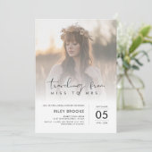 To Mrs恋しく思 Bohoフローラブライダルシャワー写真 招待状 (スタンド正面)