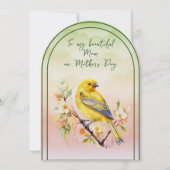 To My Beautiful Mom on Mother's Day Goldfinch シーズンカード (正面)
