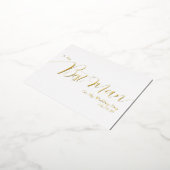 To My Best Man on My Wedding Day Elegant Script 箔招待状ポストカード (回転した状態)