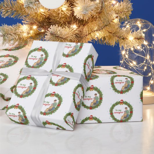To My Caregiver Christmas Wrapping Paper ラッピングペーパー (クリスマス)
