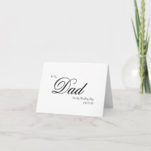 To My Dad On My Wedding Day Elegant Script