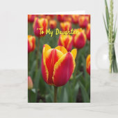 To My Daughter Flower Card カード (正面)