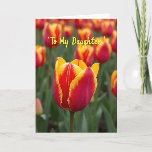 To My Daughter Flower Card カード (正面)