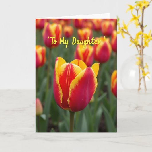 To My Daughter Flower Card カード (黄色い花)