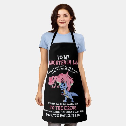 To My Daughter-in-law エプロン (着用した状態)