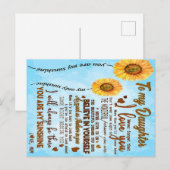 To my daughter | Special letter to my daughter ポストカード (正面/裏面)