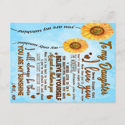 To my daughter | Special letter to my daughter ポストカード (正面)