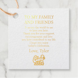 To My Family and Friends 2024の卒業クラス フェイバータグ