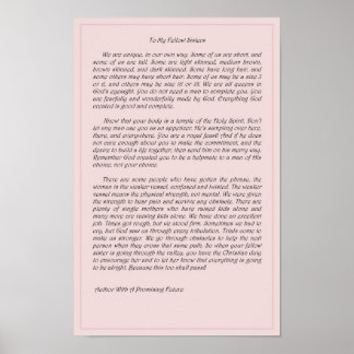 To My Fellow Sisters ポスター