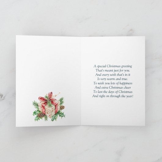 To My Friend Christmas カード (内部)