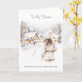 To my Friend Christmas Card カード (黄色い花)