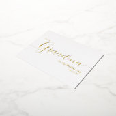 To My Grandma On My Wedding Day Elegant Script 箔招待状ポストカード (回転した状態)
