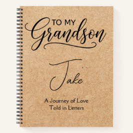 "To My Grandson" Personalized ノートブック