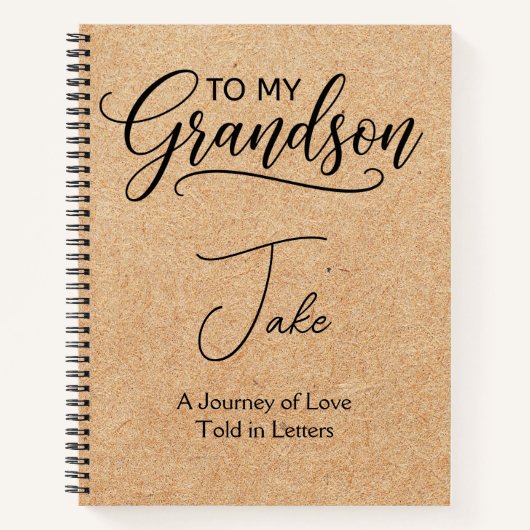 "To My Grandson" Personalized ノートブック (正面)