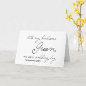 To My Handsome Groom On Wedding Day From Bride カード (黄色い花)