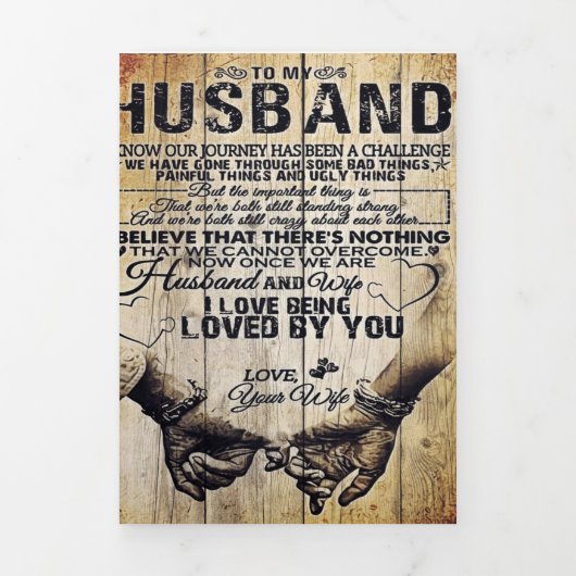 To My Husband | Birthday Gift To Husband | 三つ折り案内状 (カバー)