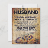 To my Husband Decor | Anniversary Present 招待状 (正面)