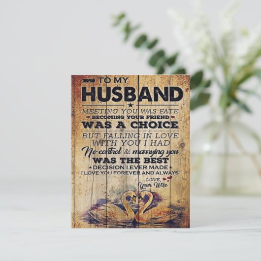 To my Husband Decor | Anniversary Present 招待状 (スタンド正面)