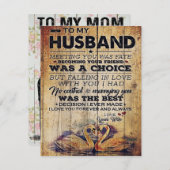 To my Husband Decor | Anniversary Present 招待状 (正面/裏面)