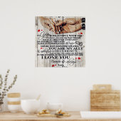 To My Husband Design Gift | Love Letter To Him | ポスター (キッチン)