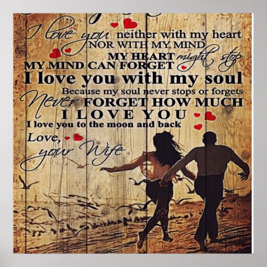 To My Husband Design | Letter To Him | Lovely Gift ポスター (正面)