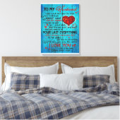 To My Husband Design | Love Quotes To Husband キャンバスプリント (インサイチュ (寝室))