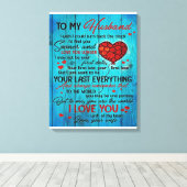 To My Husband Design | Love Quotes To Husband キャンバスプリント (インサイチュ (ウッドフロア))