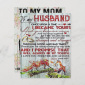 To My Husband Gift | Letter For Him | 招待状 (正面/裏面)