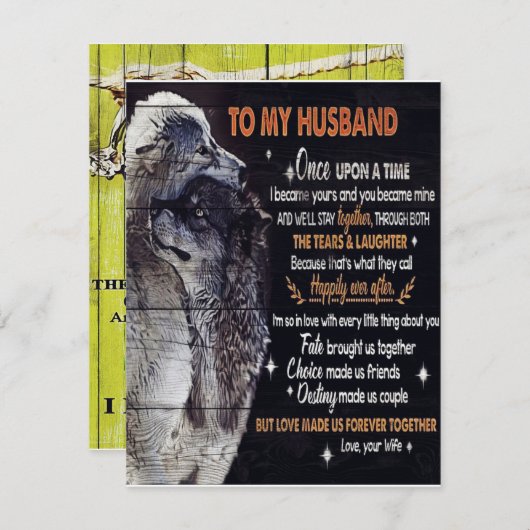 To My Husband Gift, Personalized Present 招待状 (正面/裏面)