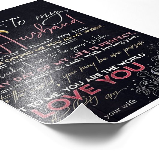 To My Husband Letter | Best Father's Day Present | フォトプリント (角)