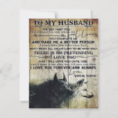 To My Husband Letter | Cute Gift for Husband 招待状 (裏面)