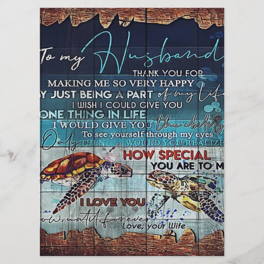 To My Husband Letter, Lovely Husband Letter メニュー (正面)