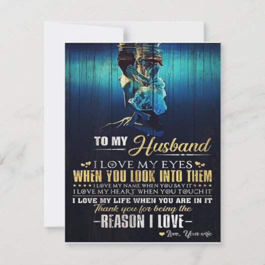 To My Husband | Love Quotes To Father | 招待状 (正面)