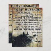 To My Husband | Love Quotes To Husband| 招待状 (正面/裏面)