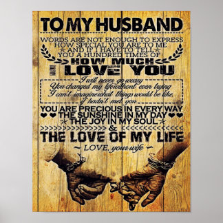 To My Husband | My Husband Gift | Letter For Him | ポスター