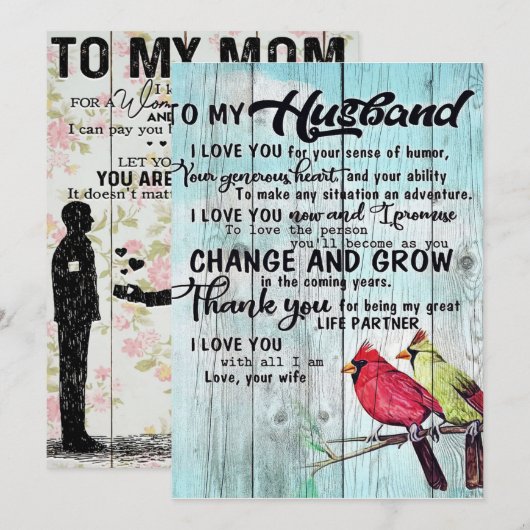 To my Husband | Personalized perfect gift シーズンカード (正面/裏面)