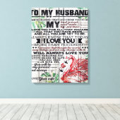 To My Husband Present | Love Quotes Present | キャンバスプリント (インサイチュ (ウッドフロア))