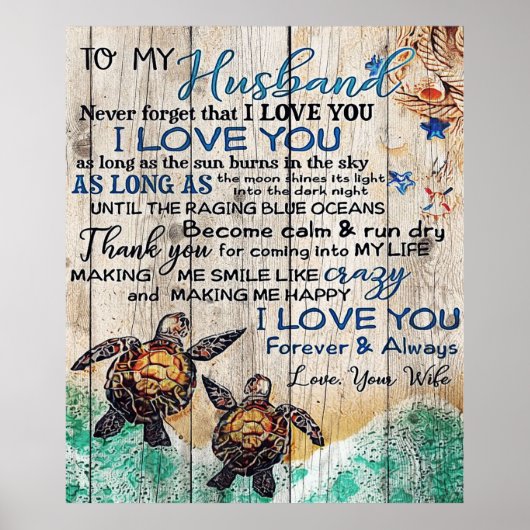 To my Husband | Trendy Gift For Your Husband ポスター (正面)