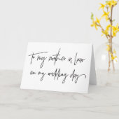 To My Law Mother on My Wedding Day Card カード (黄色い花)