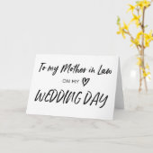 To My Law Mother on My Wedding Day Card カード (黄色い花)
