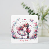 To My Love On Valentines Day Kissing シーズンカード (スタンド正面)