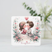 To My Love On Valentines Day Kissing シーズンカード (スタンド正面)