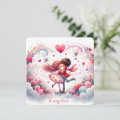 To My Love On Valentines Day Kissing シーズンカード (スタンド正面)