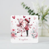 To My Love On Valentines Day Kissing シーズンカード (スタンド正面)