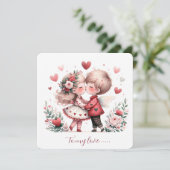 To My Love On Valentines Day Kissing シーズンカード (スタンド正面)