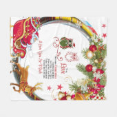 To My Love One Christmas town フリースブランケット (正面(横))